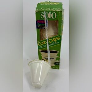 SOLO Cozy Cups 1 Box of 50 Count Refill Coffee‎ Insert Liners Open Box White Vtg